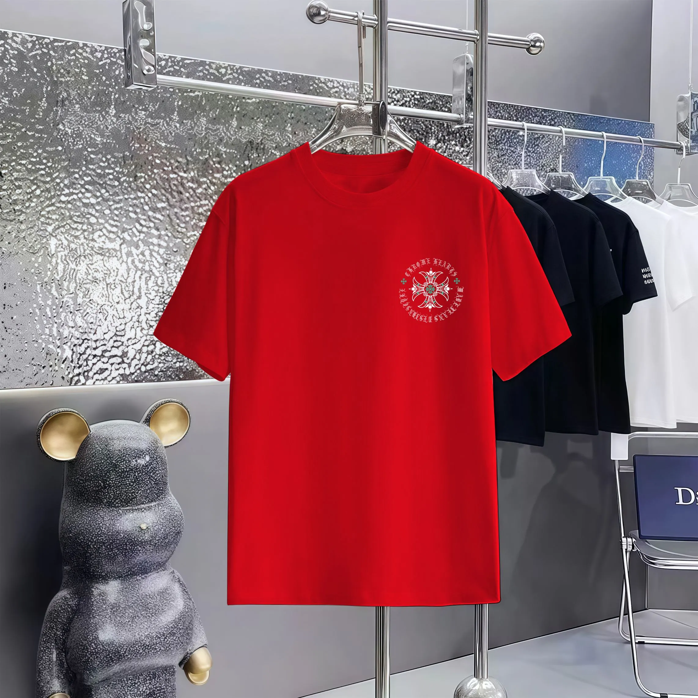 80 Chrome Hearts T 1:1 1×1 Same Style logo OS ：Black，White， ，Red， Gray Size：XS-L